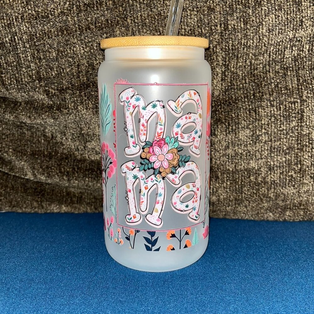 Glass Tumbler- frosted